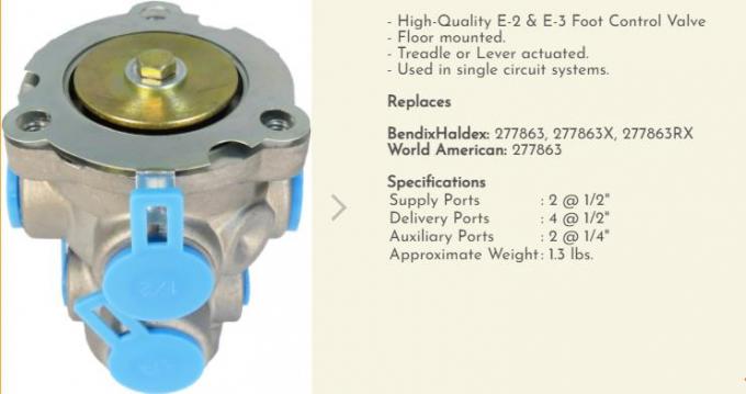 トラックのエア ブレーキ弁OEM 277863ののためのE3フット ブレーキ弁