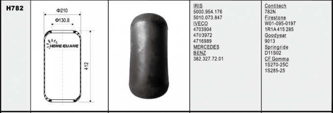 トラックのための耐火石材W01-095-0197 Goodyear 8013の空気ばね