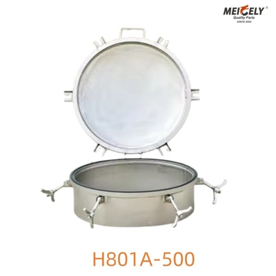溶接タイプ ステンレス鋼H801A-500 タンクトラック用 マンホールカバー