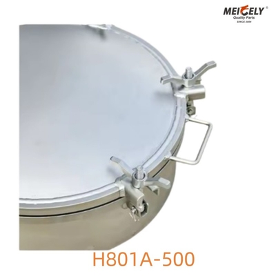 溶接タイプ ステンレス鋼H801A-500 タンクトラック用 マンホールカバー