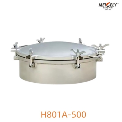 溶接タイプ ステンレス鋼H801A-500 タンクトラック用 マンホールカバー