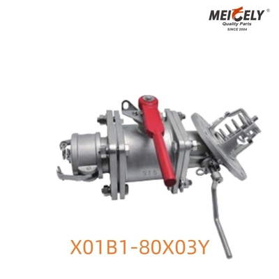 X01B1-80X03Y タンクトラック用 バターフライバル組付きフットバルブ