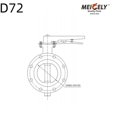 高品質のバタフライバル DF71-100 D72 水タンクトラック用